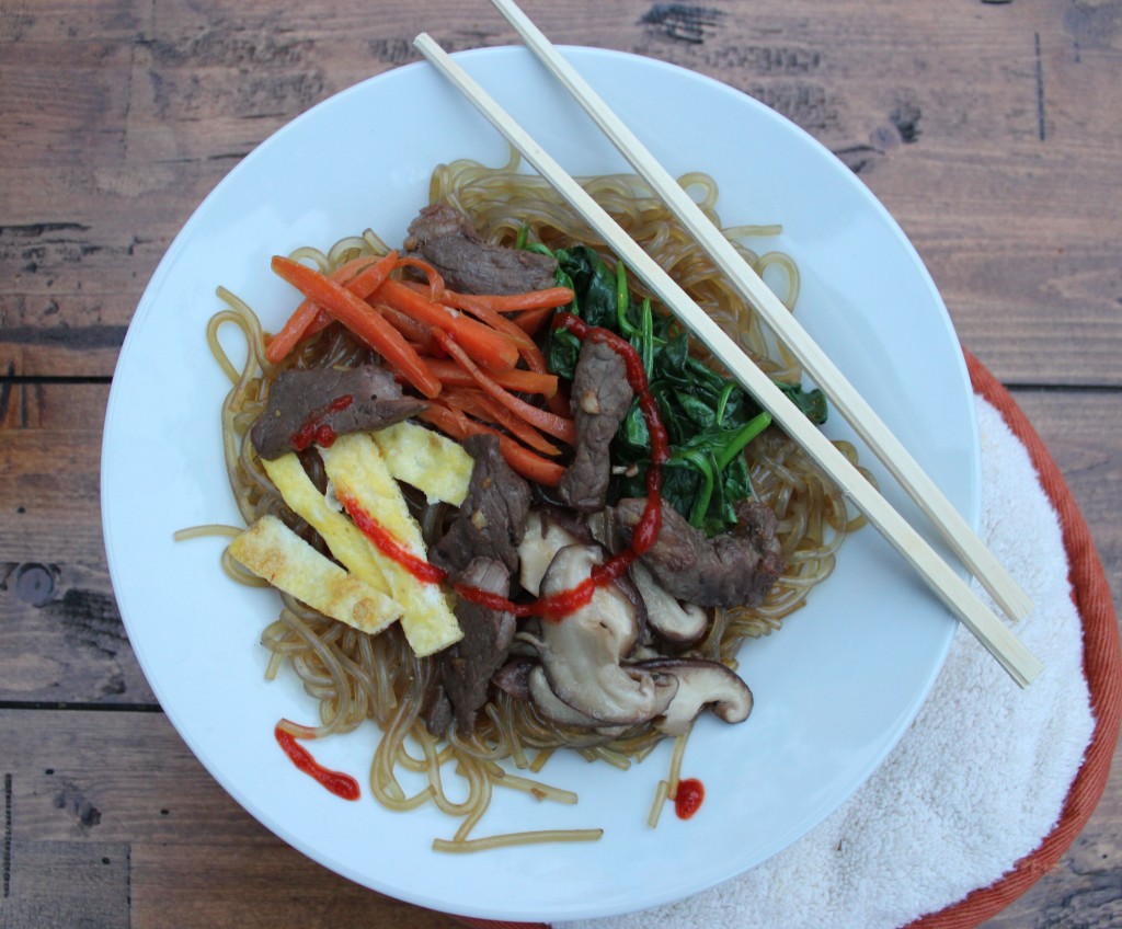 Korean Style Glass Noodles (JapChae) - Gluten Free Method