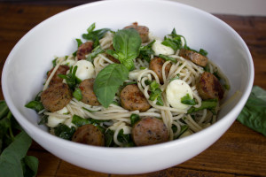 Sun-Dried Tomato Sausage and Spinach Pasta 01