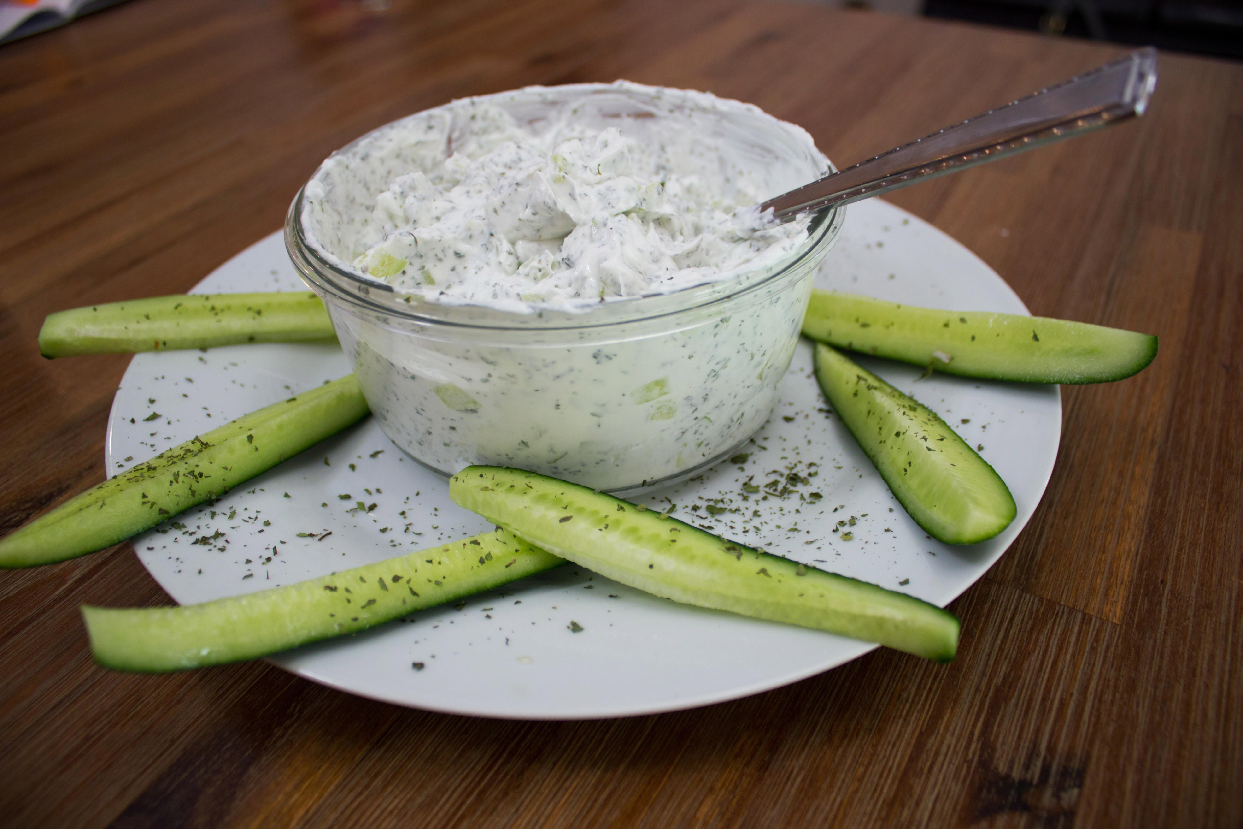 Mint & Cucumber Yogurt Dip Gluten Free Method