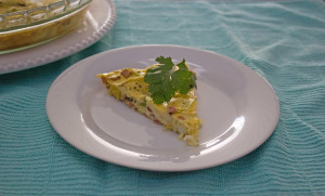 crustless leek quiche